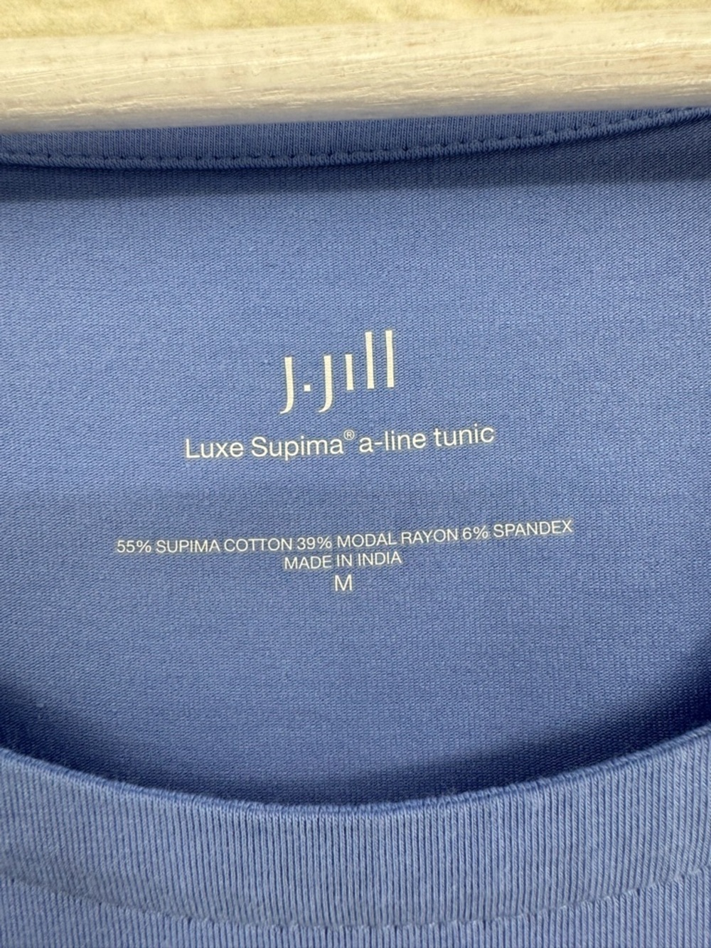 J. Jill Luxe Supima A-Line Tunic Top Forward Seam Tee Top Size Medium - Picture 2 of 12